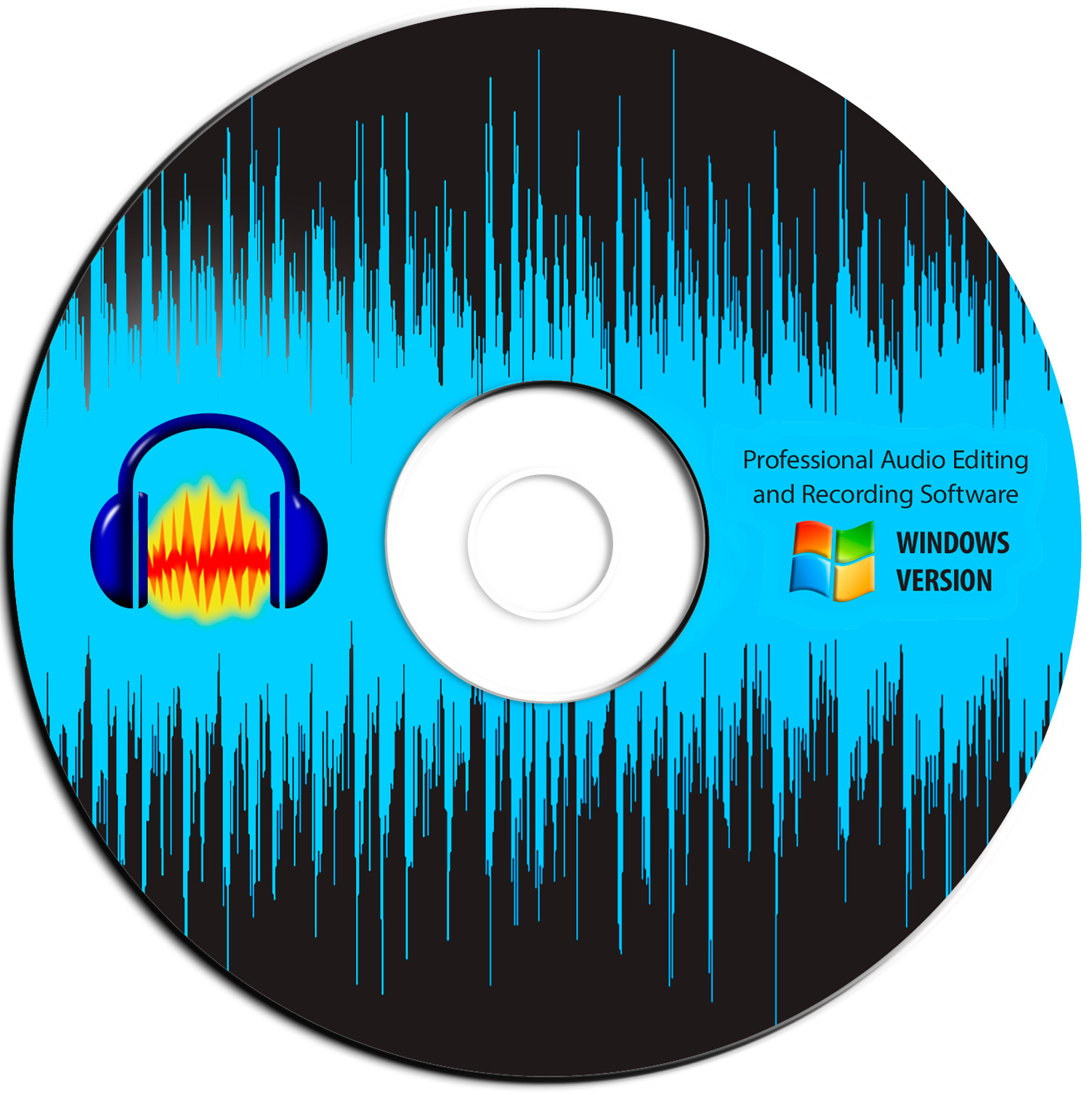 Audacity-Pro Audio-Music Studio Editing-Recording Software Program-Windows-CD