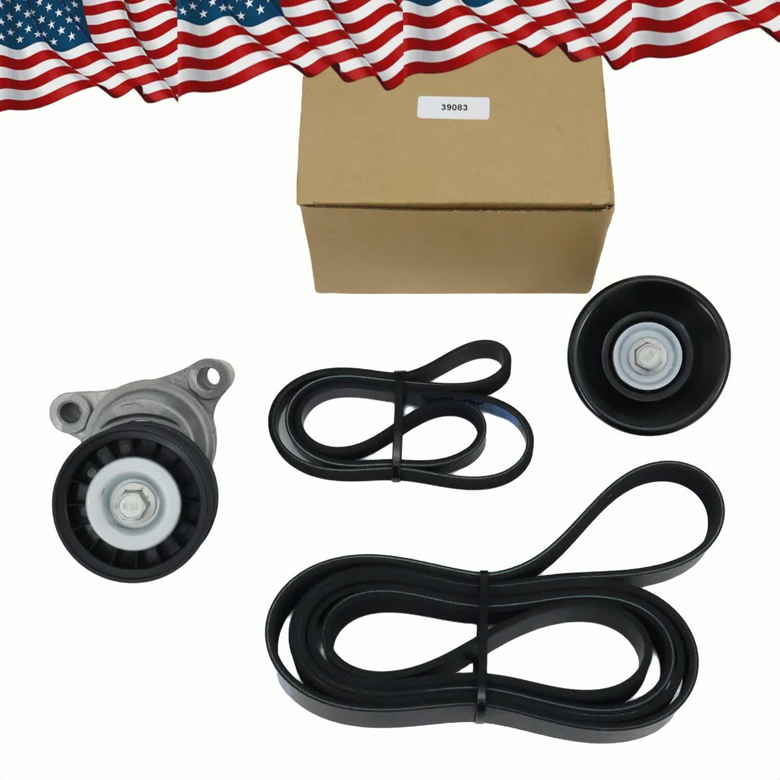 4x Serpentine Belt Drive Component Kit Fit 09-16 Chevy Silverado GMC Yukon XL V8