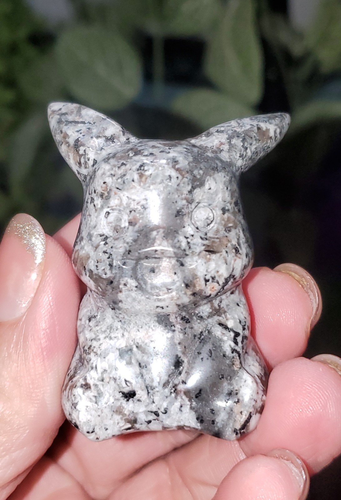 Natural Polished Yooperlite Pikachu Carving 66g