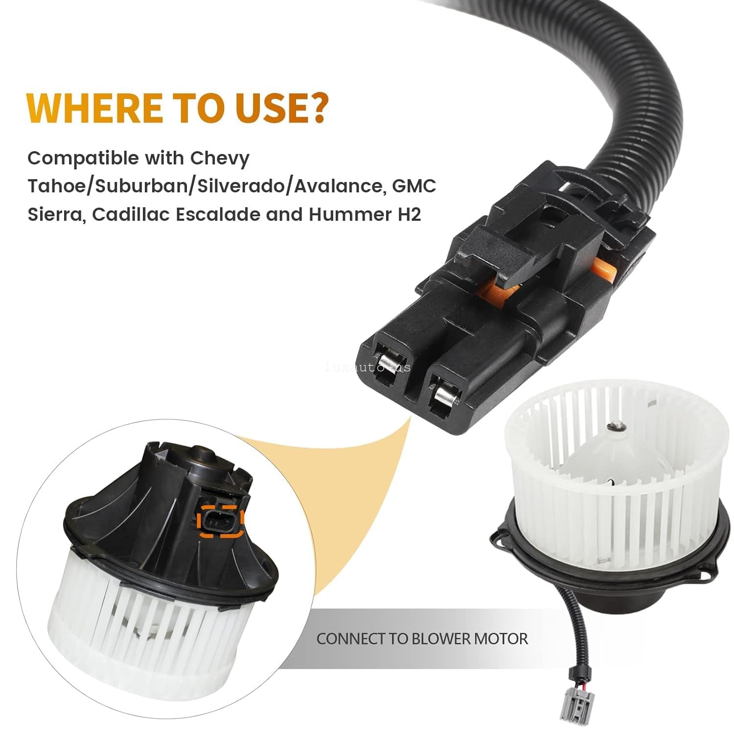 Blower Motor Resistor Adapter Wiring Harness 22957044 For 2007-2014 GMC Yukon