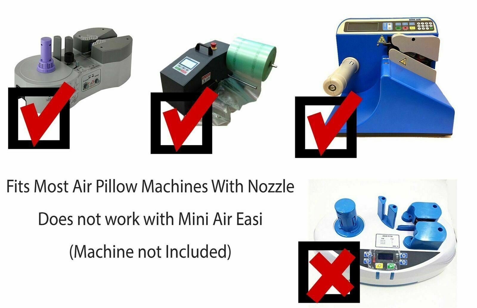 VIECAM Air Pillow Film Bubble Cusion Roll for Packaging 3000pc 984ft x 4" x 8"