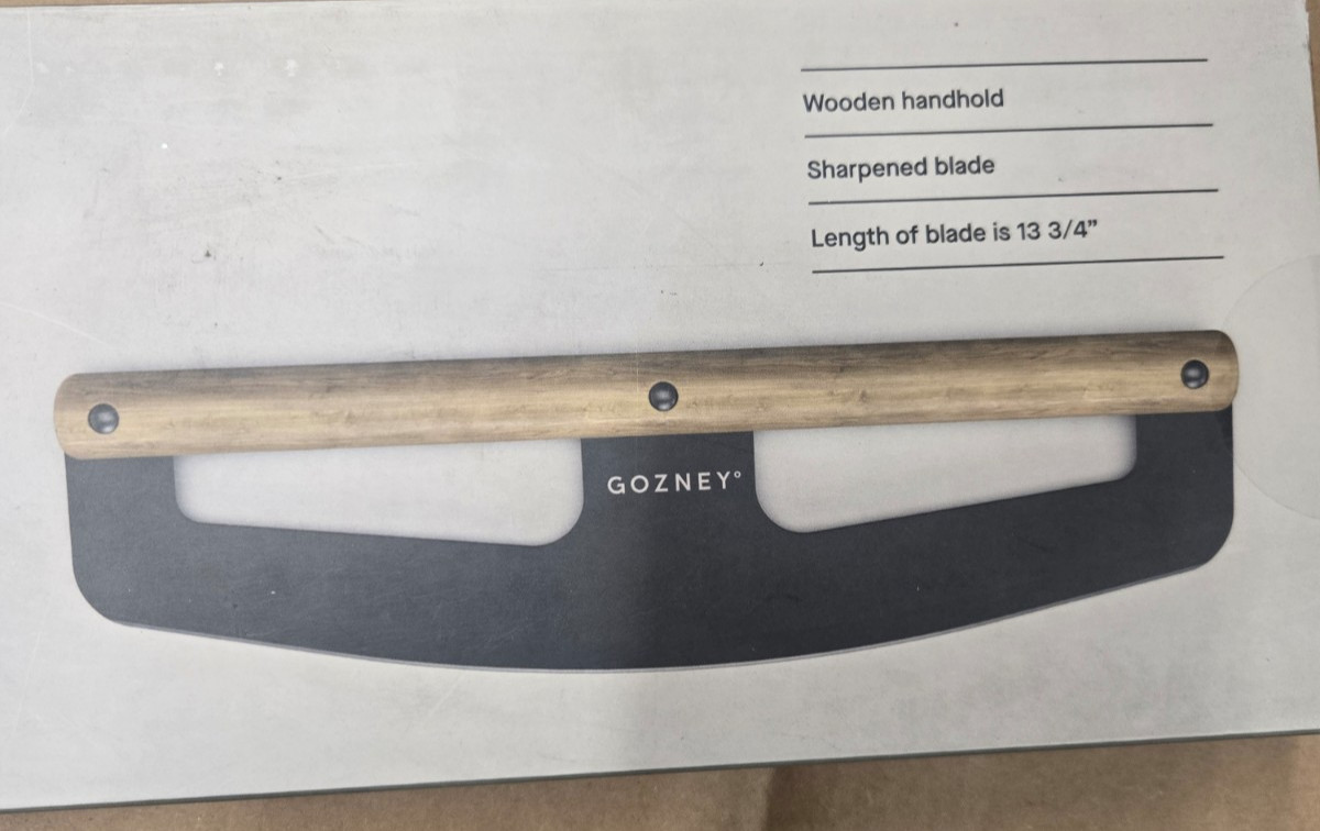 Gozney Pizza Rocker Stainless Steel & Wood Pizza Rocker Cutter AD1597 NEW IN BOX