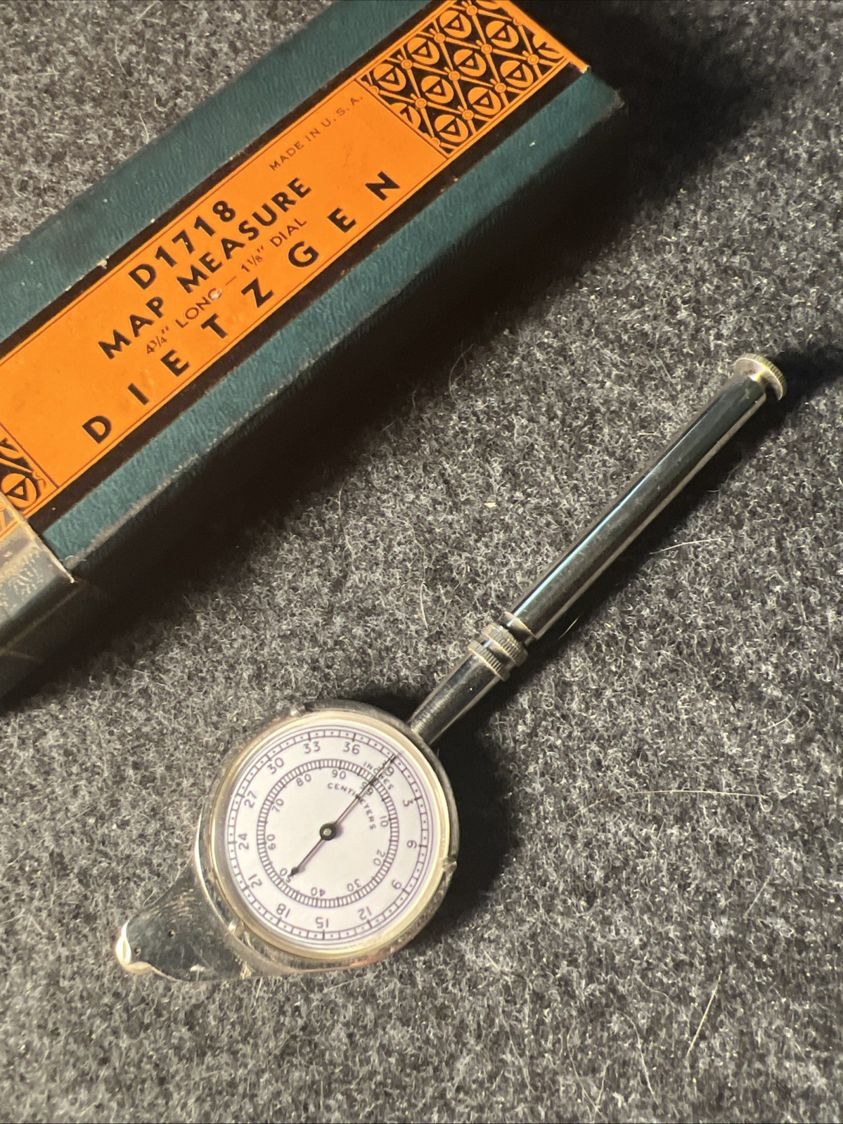Vintage Dietzgen Map Measure D 1718 - Measure Inches / Centimeters