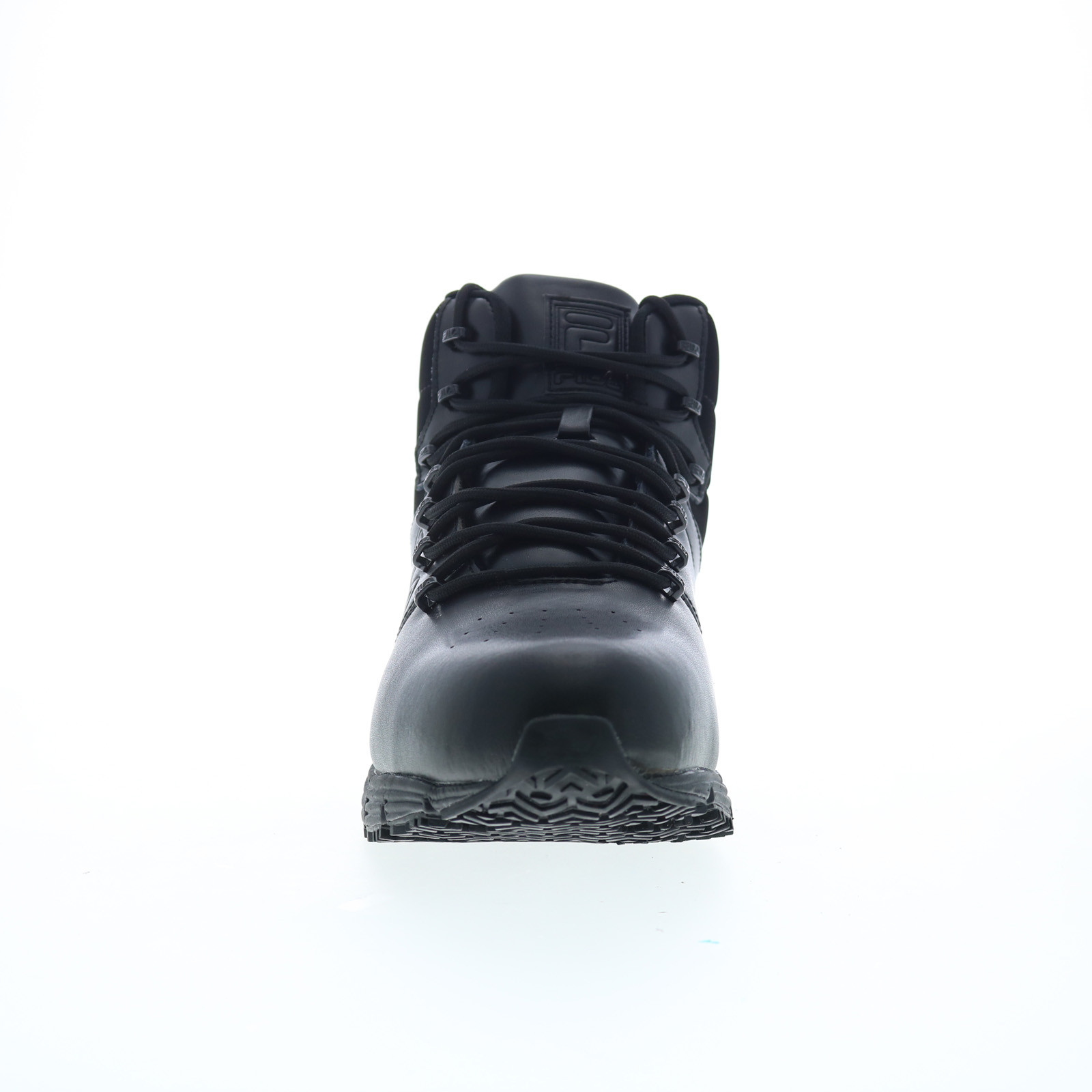 Fila Memory Breach Slip Resistant Steel Toe Mens Black Leather Work Boots