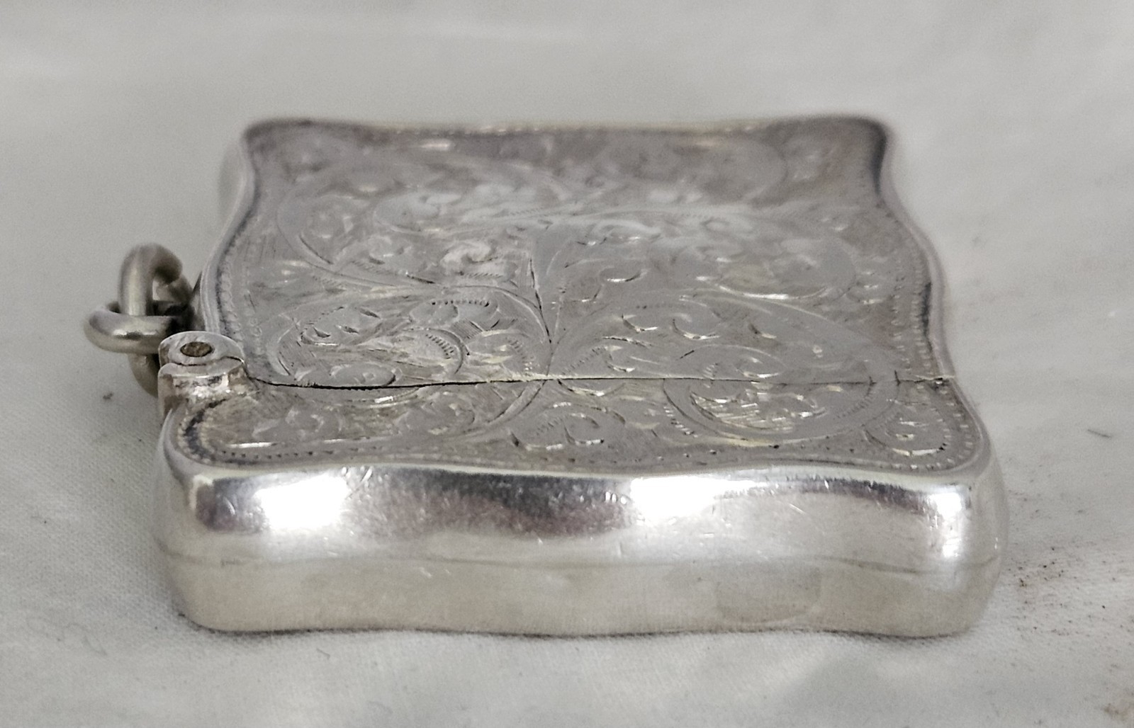 ART NOUVEAU STERLING MATCH SAFE BY SOLOMON BLANCKENSEE &SON LTD. BIRM, ENGLAND