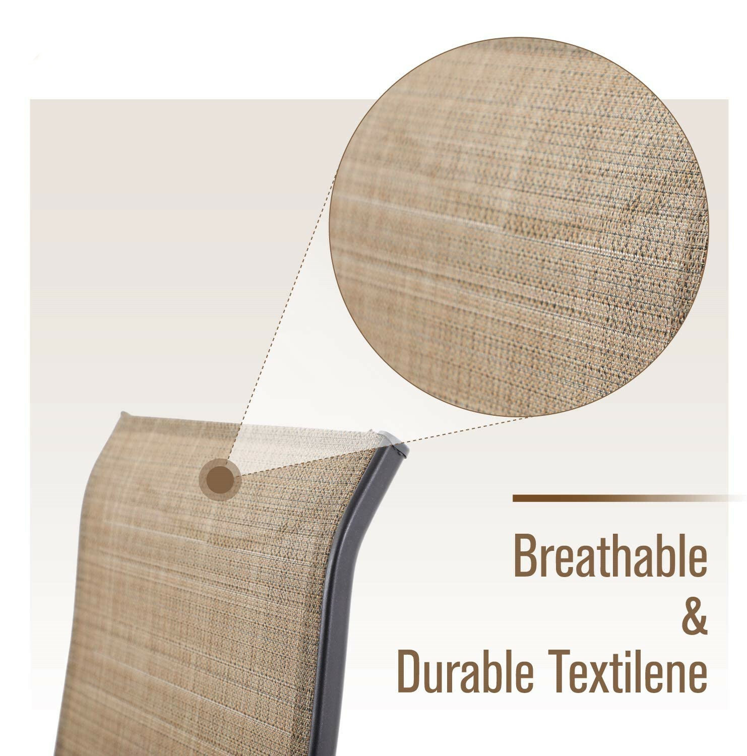 Swivel Patio Chairs Set of 4 Height Bar Stools Outdoor Bistro Armrest Chairs Set