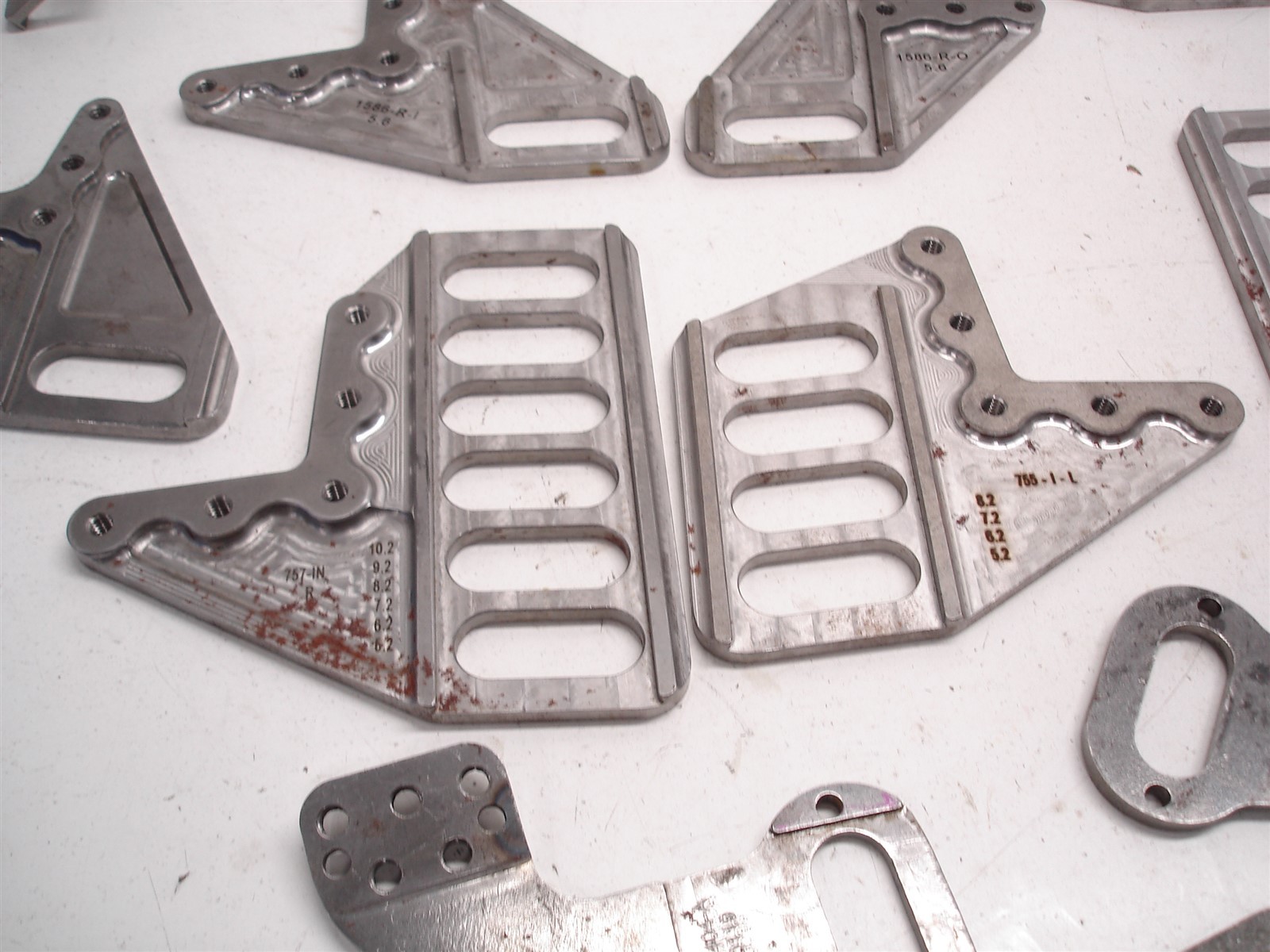 22 NASCAR LOWER CONTROL ARM STEEL MOUNTING BRACKETS / PLATES FOR ECCENTRIC SLUGS