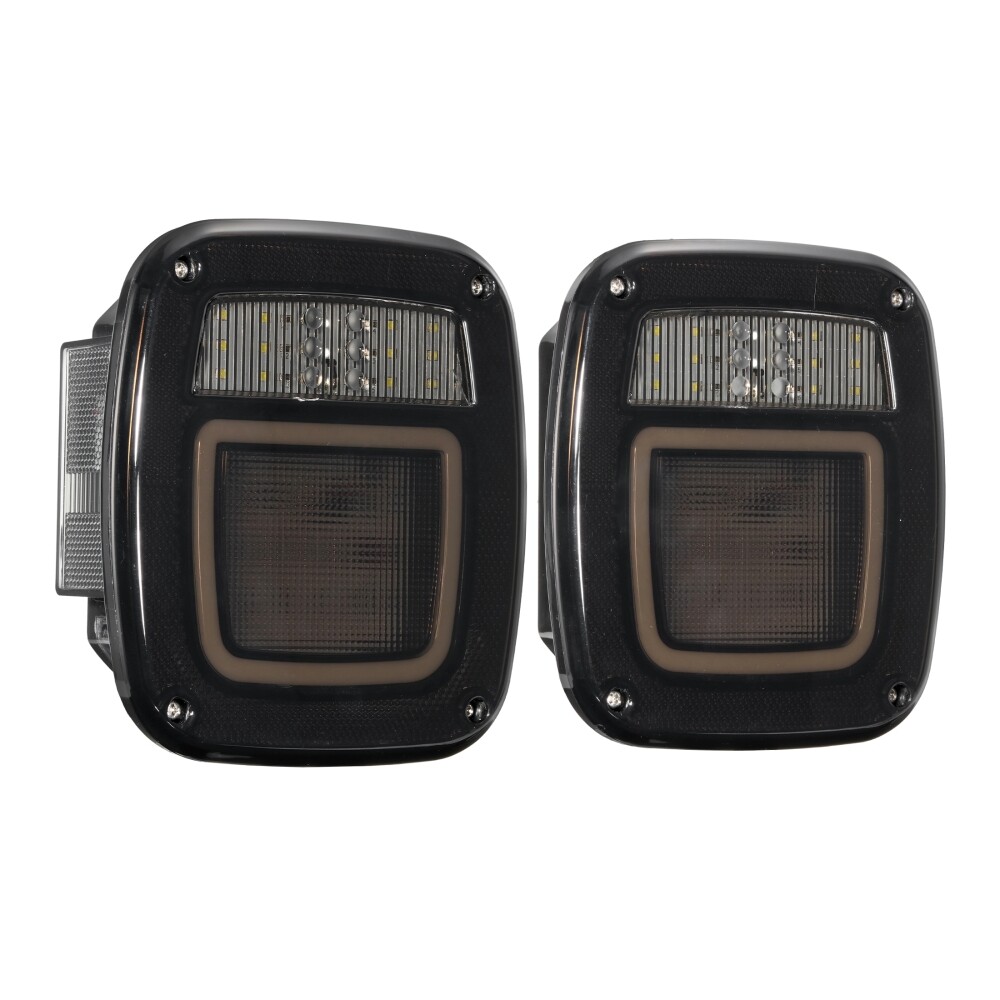 For Jeep Wrangler TJ CJ LED Tail Lights Brake Reverse License Plate Light 83-LED