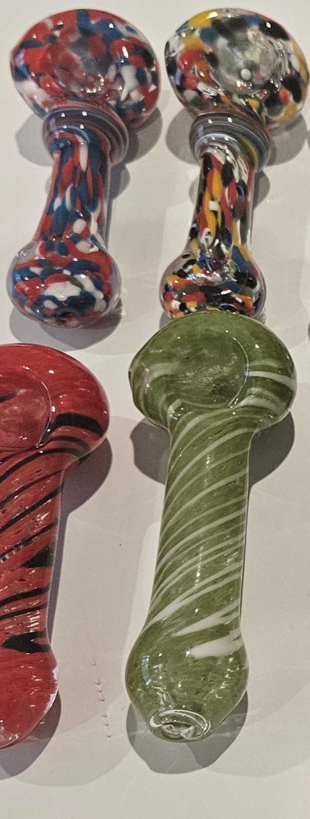 4pcs 3” 3.5 To 4“INCHTobacco Smoking THICK HEAVY Glass Hand Pipe