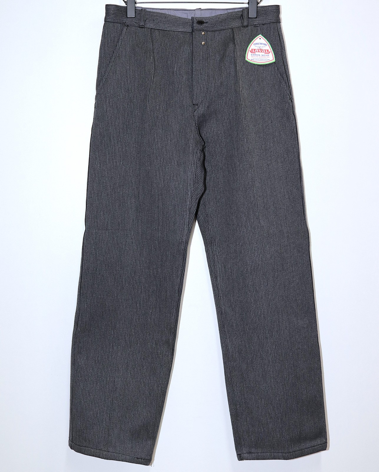 New French 1950s Grey Cotton Pique Work Chore Pants LAVAL W32 Made in France