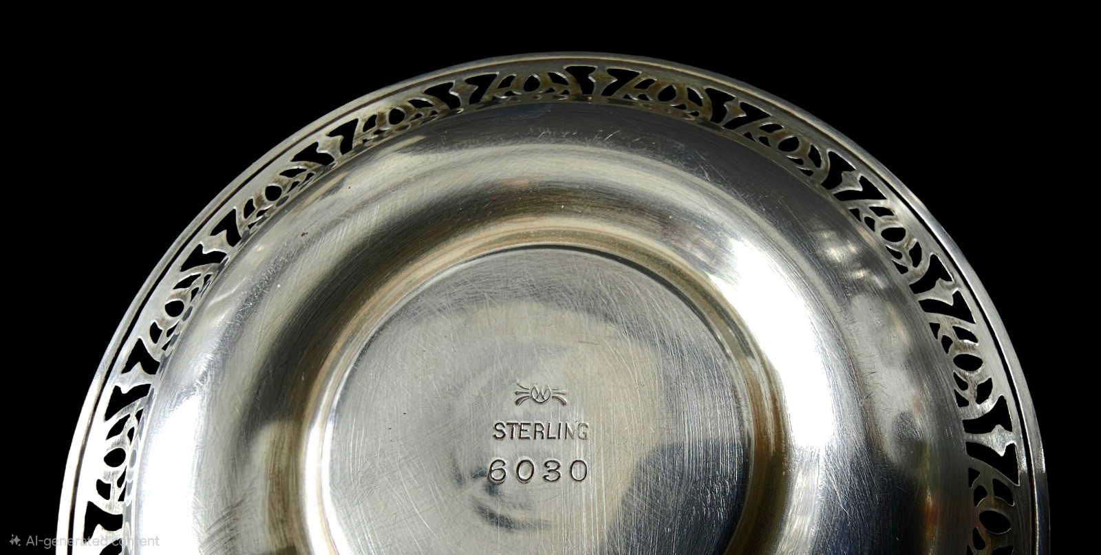 DEMITASSE STERLING CUP HOLDER & SAUCER w LENOX PORCELAIN CUP