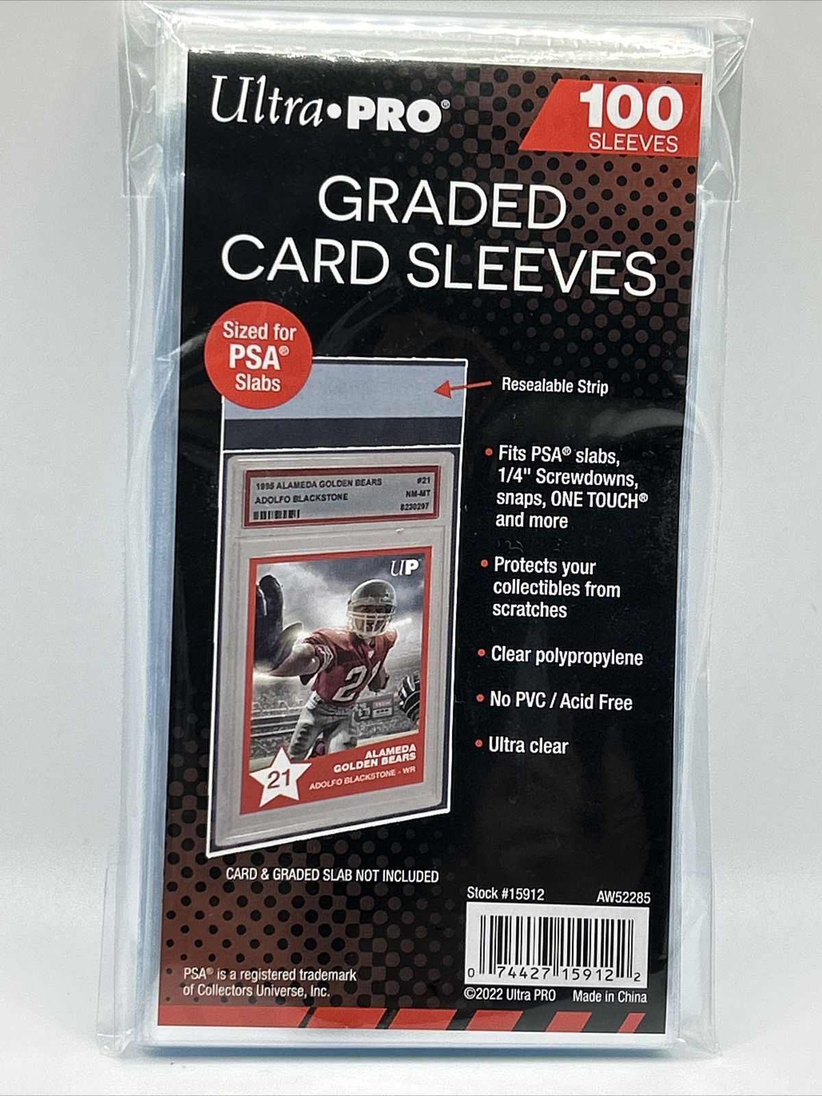 Ultra Pro GRADED Card Sleeves  PSA Perfect Fit 1 Pack of 100