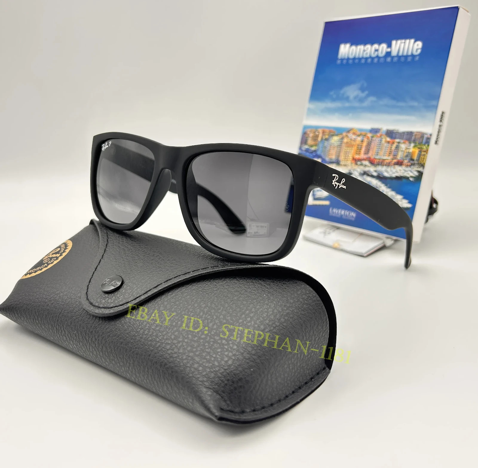 Ray-Ban Justin RB4165 622/2V Polarized Sunglasses Matte Black Grey Lens 54mm