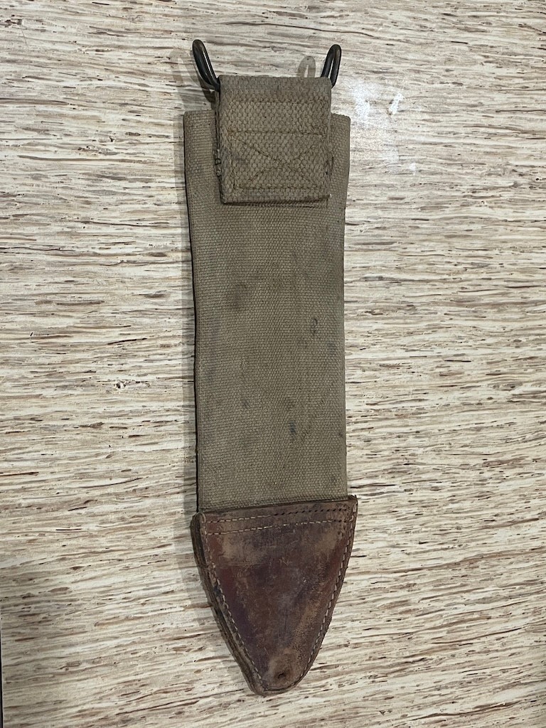 WWI M1917 Bolo Knife Scabbard US USGI sheath 1918 A-K-CO Canvas Leather R.H.S.