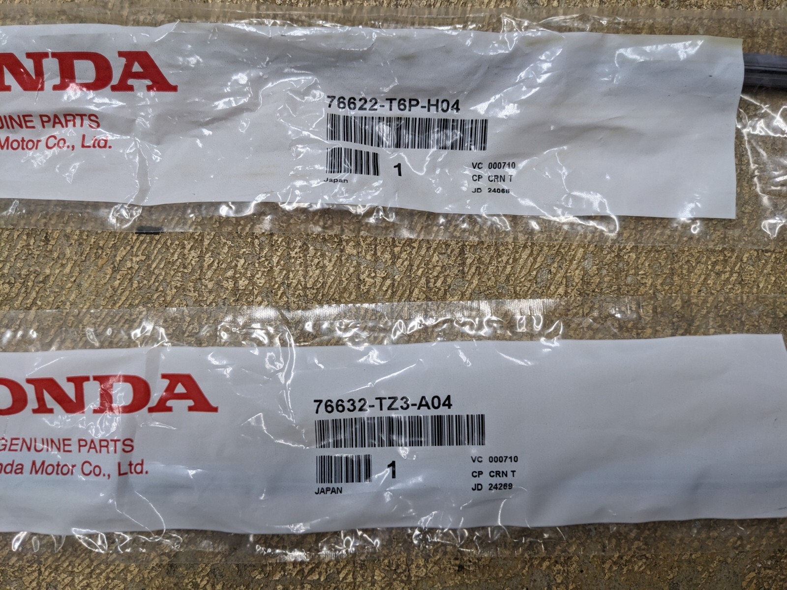 Genuine OEM Honda Accord 4dr Wiper Insert Pair Front 2023 - 2026 Inserts Set