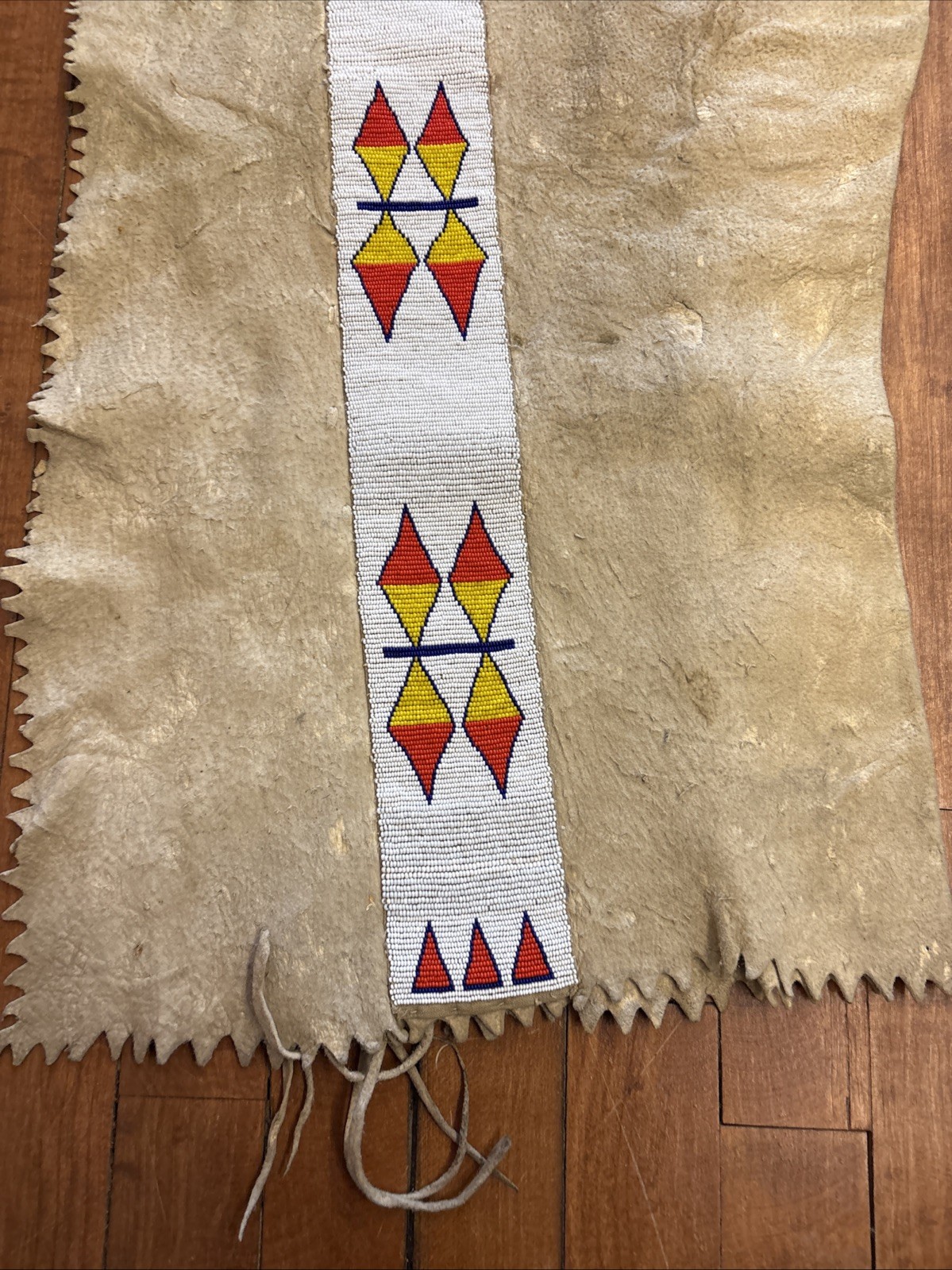 Antique Native American Beaded Plains Leggings 1910s Beaded Leggings