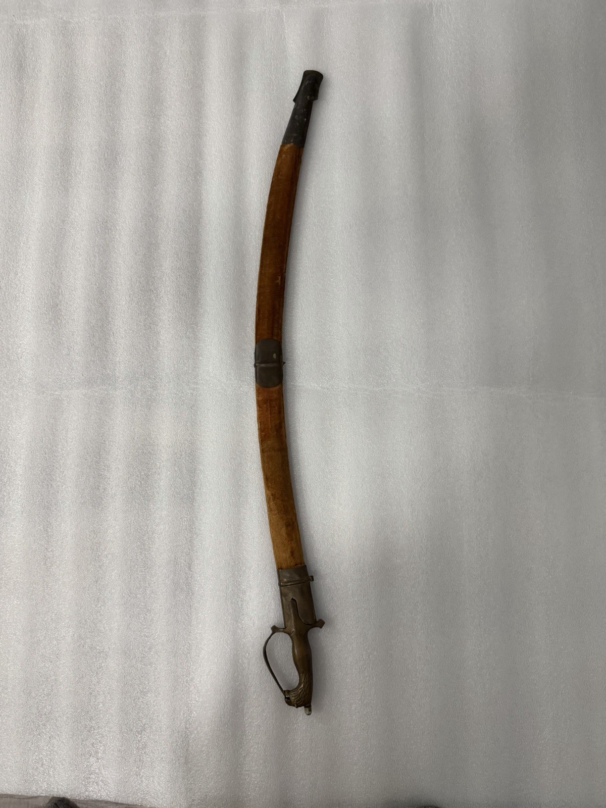 Decorative Indian Saber Sword Khanda Sikh Symbol w Scabbard 34”