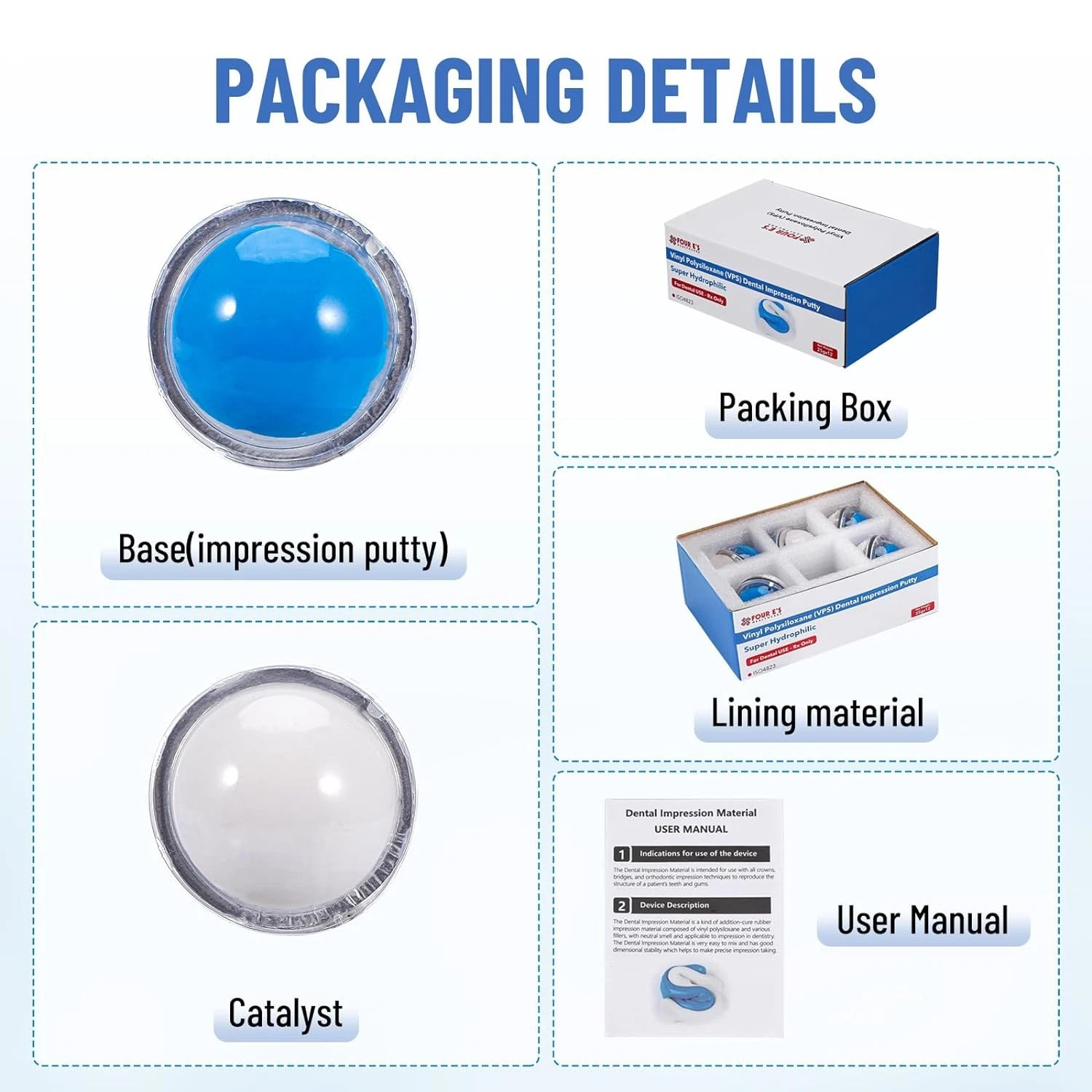 12x25g New Dental Putty Fast Set PVS VPS Impression Silicon Material Mint Base U