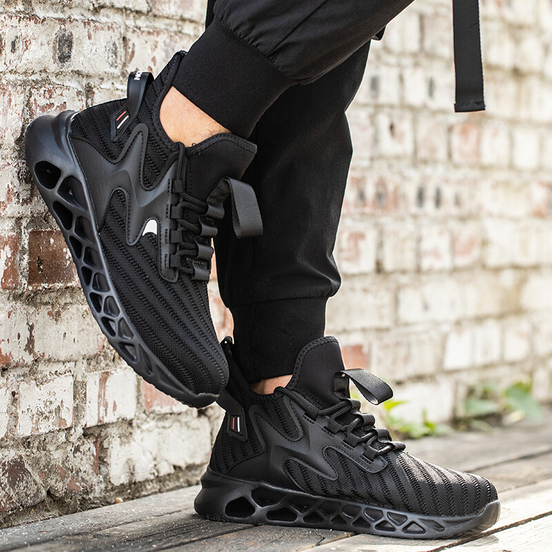 Mens' Sneakers Safety Work Shoes Steel Toe Anti-smash Boots Indestructible Shoes