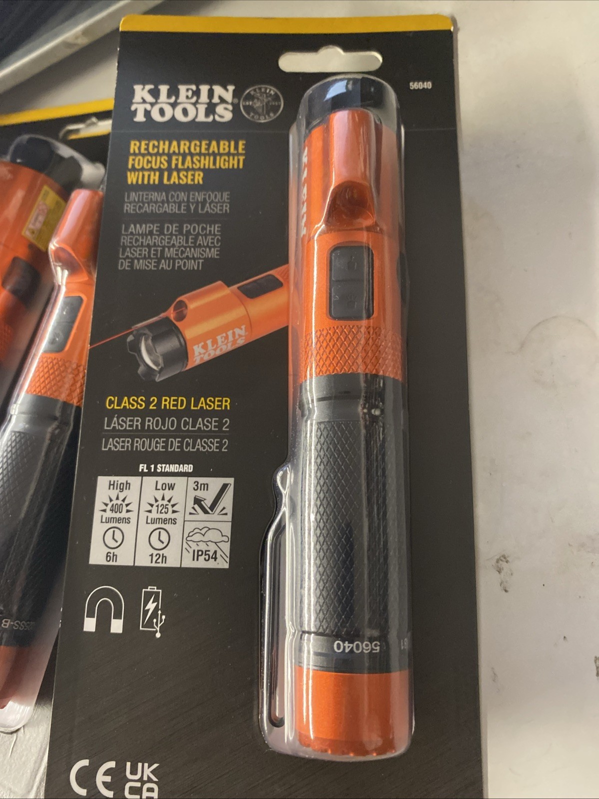 Klein Tools (56040) Rechargeable LED Focus Flashlight with Laser