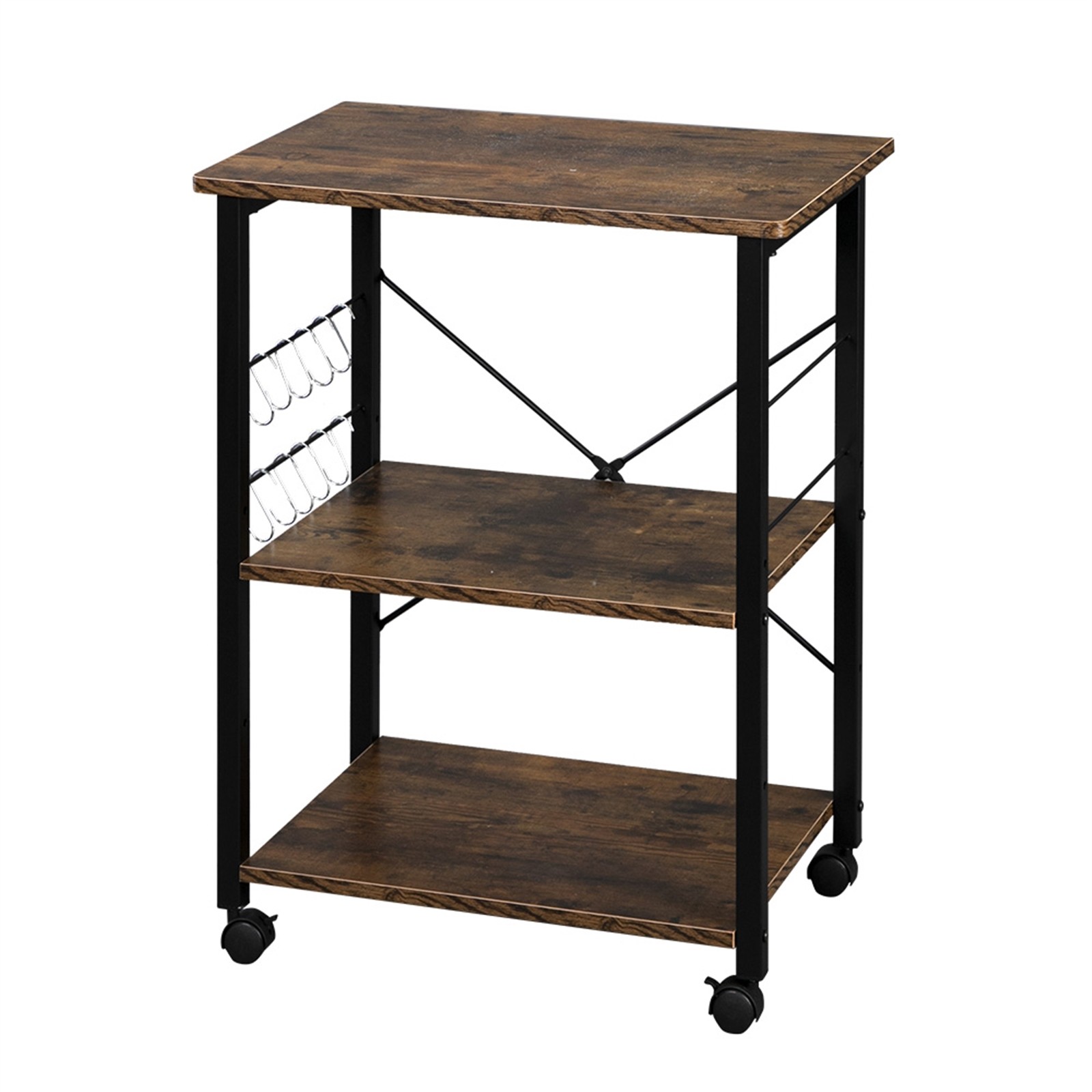Rack 3-Tier Kitchen Utility Microwave Oven Stand Storage Cart Workstation Shelf