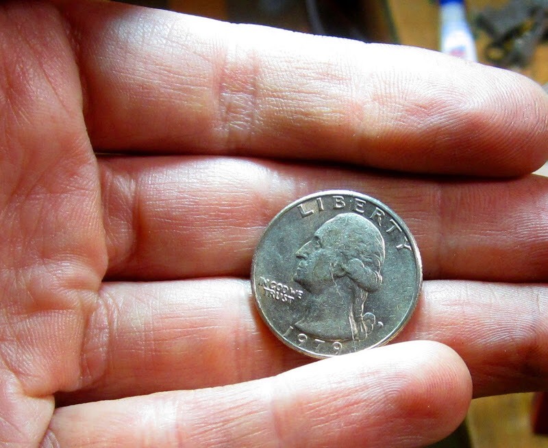 Coin In Bottle Folding Quarter Magic Pocket Trick Close Up Bite Out Gimmick Gaff