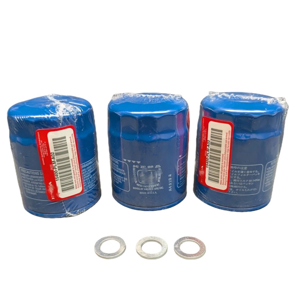 Oem For Honda 15400-PLM-A02 Oil Filter 3 Pk Filters, 3 Washers
