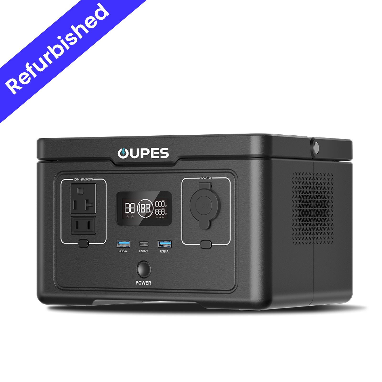 OUPES Exodus 600 Portable Power Station 600W 256Wh(1200w Surge) LFP Generator
