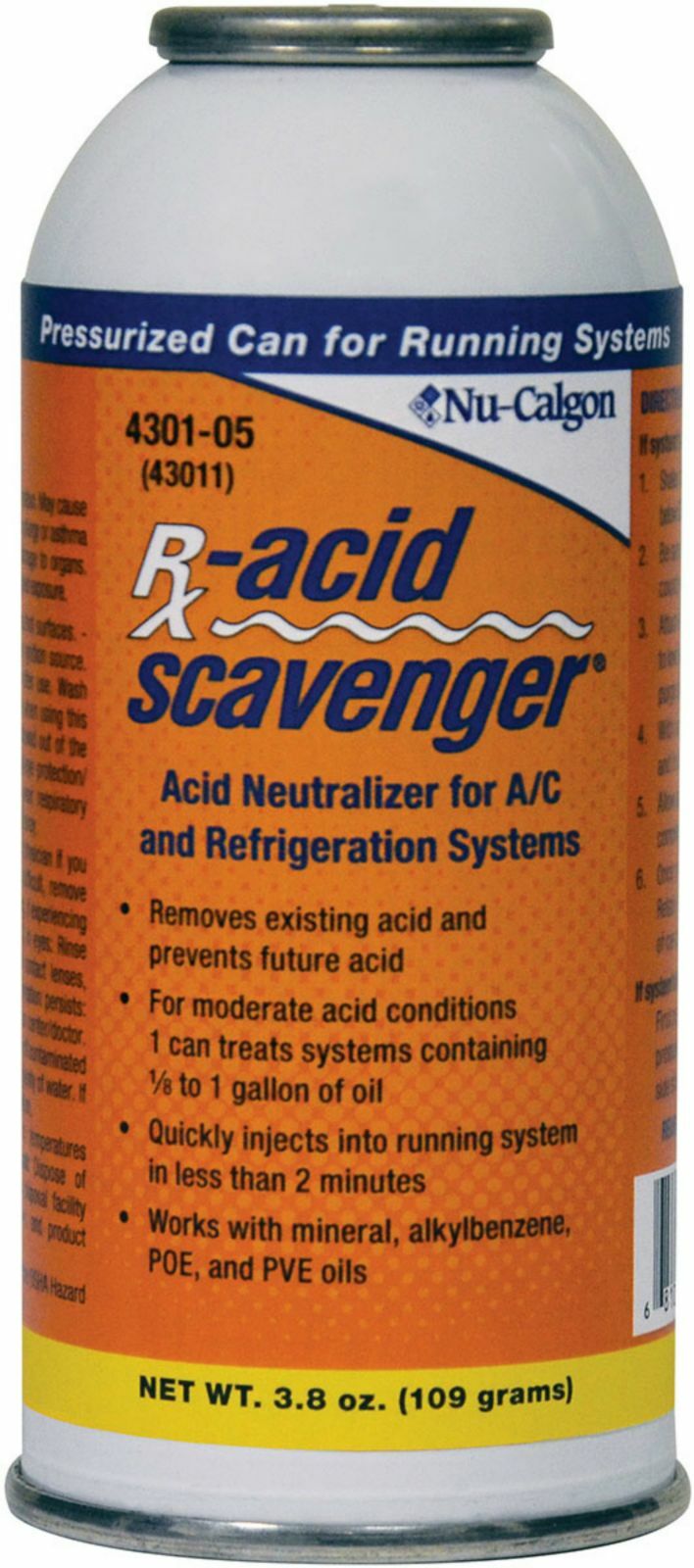 Nu Calgon 4301-05 RX-Acid Scavenger 3.8 oz Can