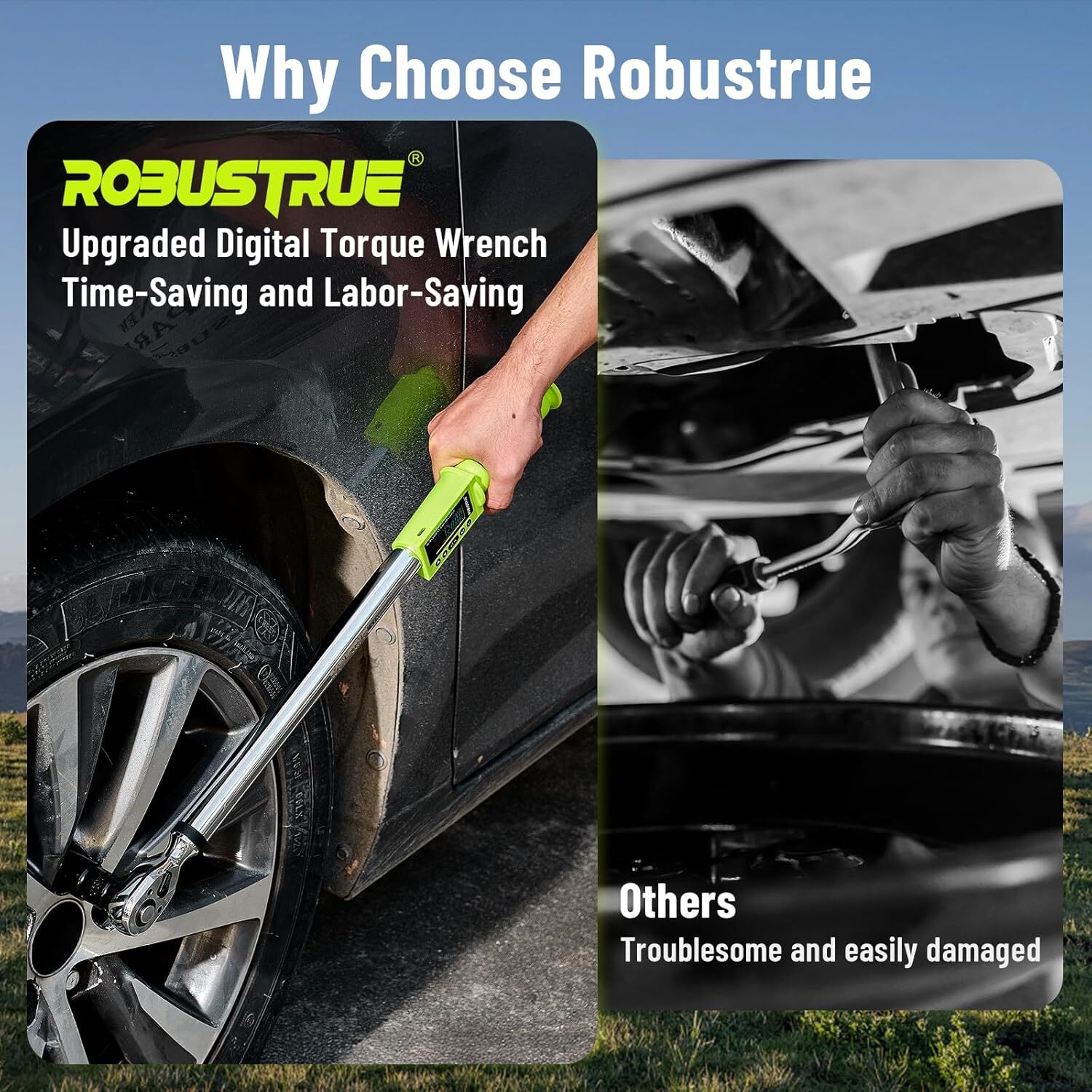 1/2" Digital Torque Wrench 12.5-250.8ft-lb/17-340Nm&±2% Electronic Torque Wrench