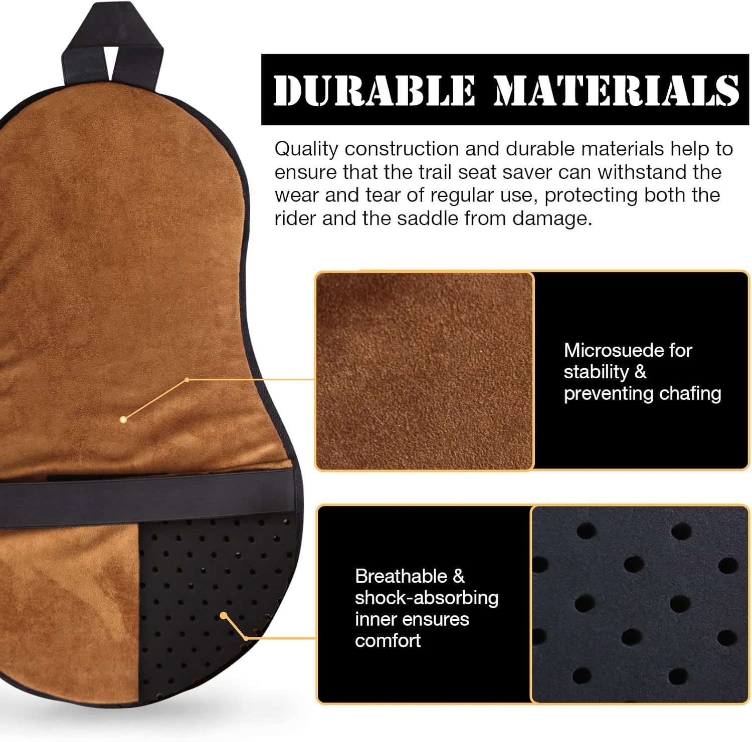 Trail Seat Saver Western Tack Saddle Ride-On Pad with Cushion Bottom Helps Distr