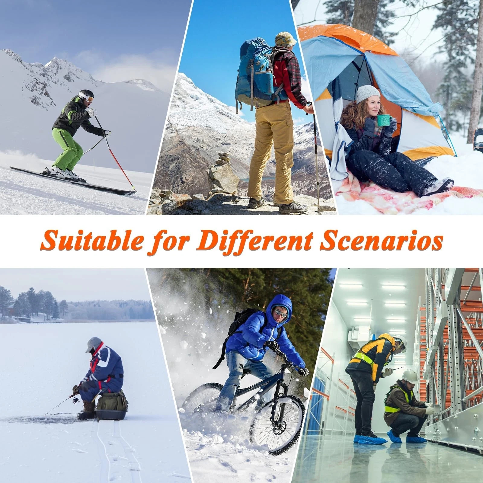 HEATED SOCKS 6000mAh RECHARGEABLE - 4 MODES INDOOR OUTDOOR SPORTS WARMERS