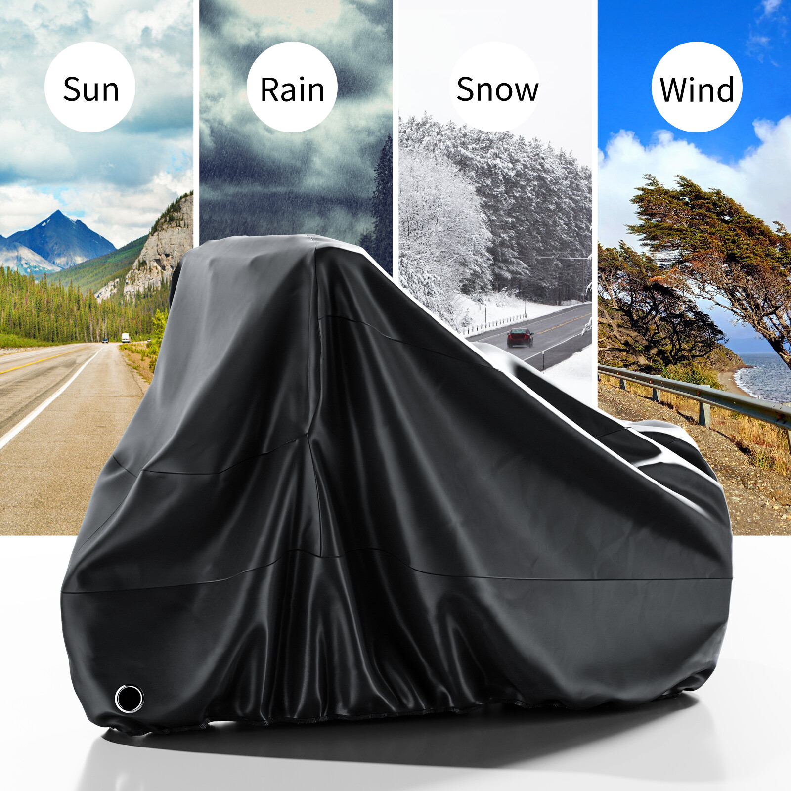 MOONCOOL Adult Tricycle Cover Trike Bike Cover Outdoor Storage Waterproof Dust