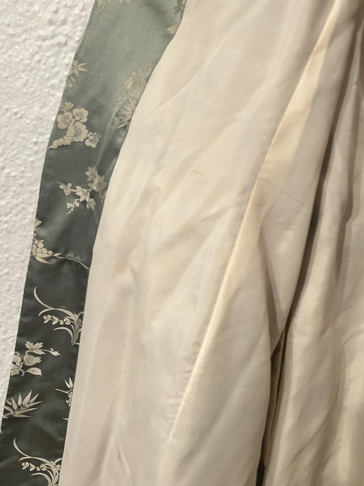 Vintage Madame Mme Butterfly 60s Silk Brocade Japanese Kimono Robe Floral Belted