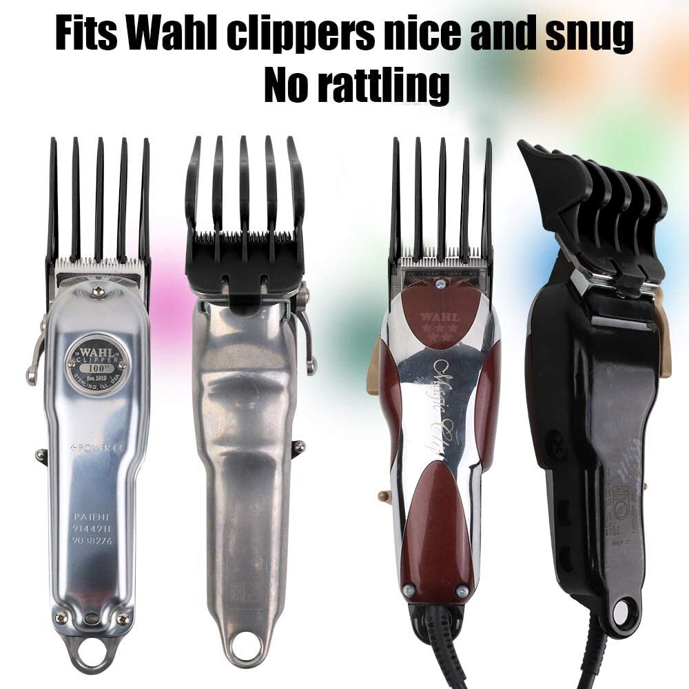 Combo Size 10 12 16 (1.25 1.5 2 In) Hair Clipper Comb Guard Guide Set Fits Wahl