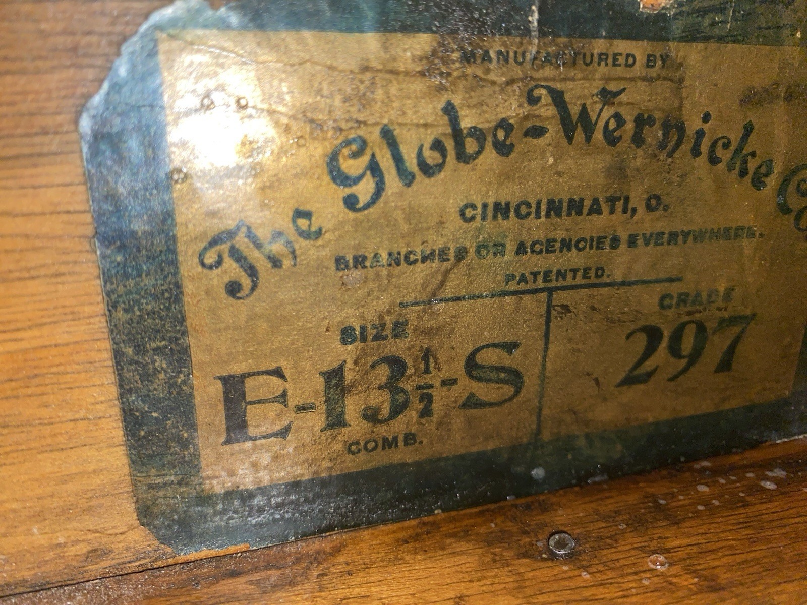 Globe Wernicke 3/4 Length Size E Depth Bookcase Top