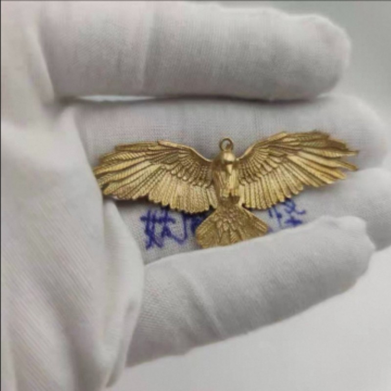 Vintage Series Brass Crow Pendant Personalized Chain Jewelry