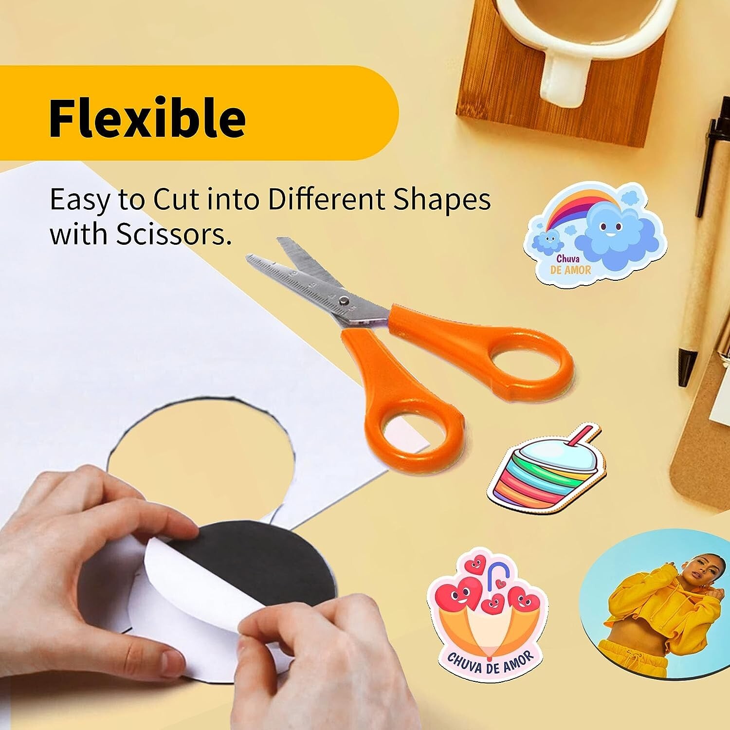 Stone City Self Adhesive Magnet Sheets 4X6 15Pcs Strong Flexible for Photo Strip