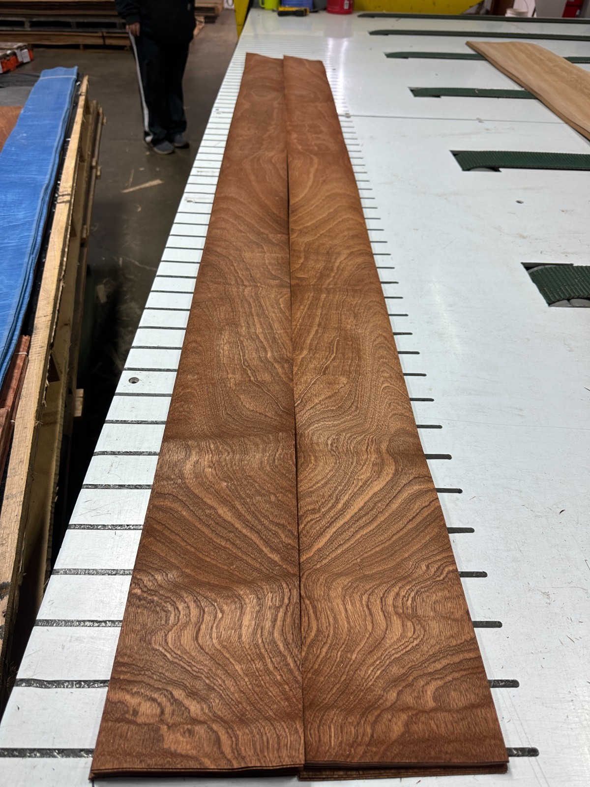 Mahogany Raw Wood Veneer 2 sheets 93'' x 5'' 319Y