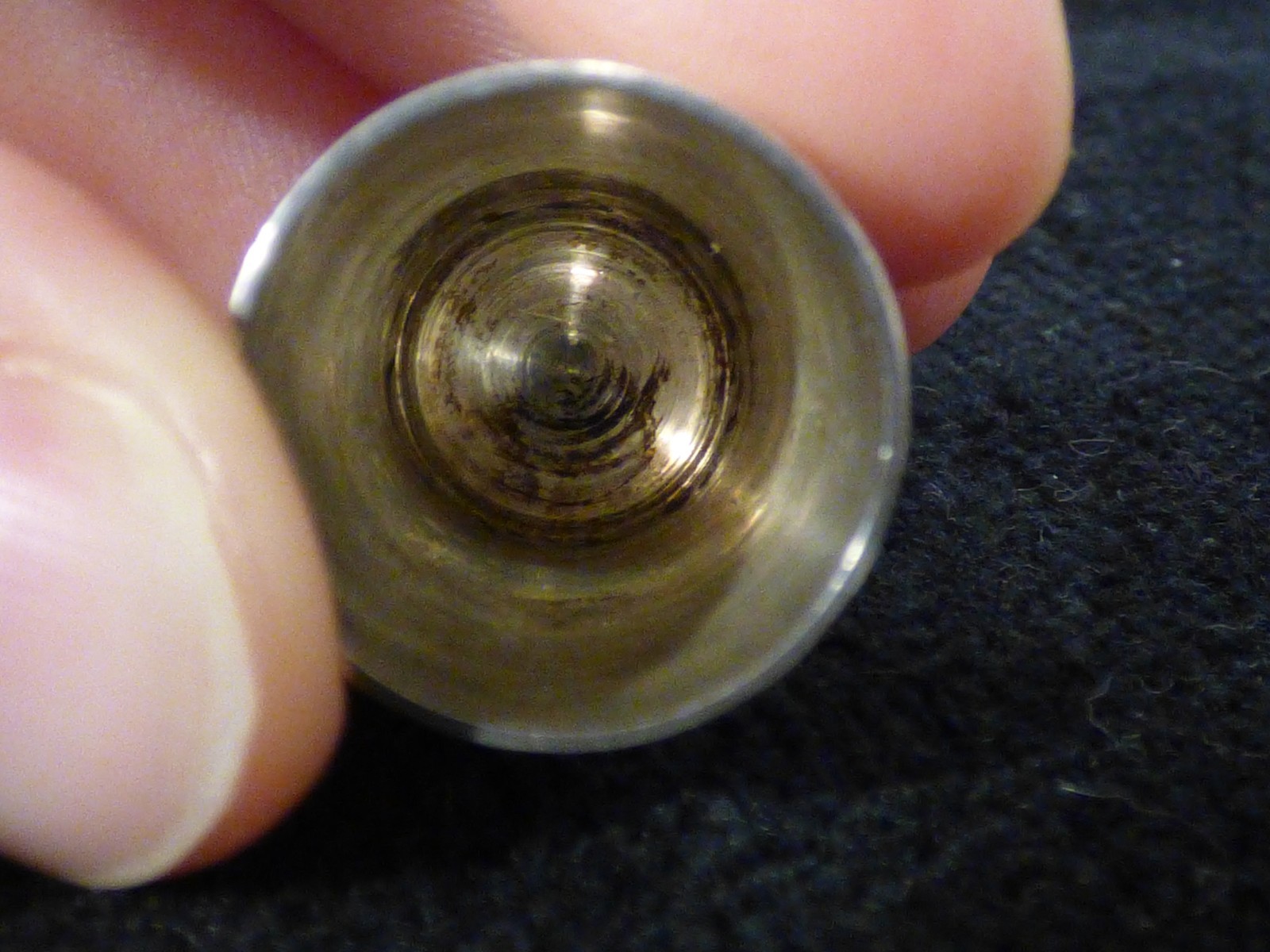 Antique Silver Thimble in Leather Case 1800s ? 10 CH Charles Horner