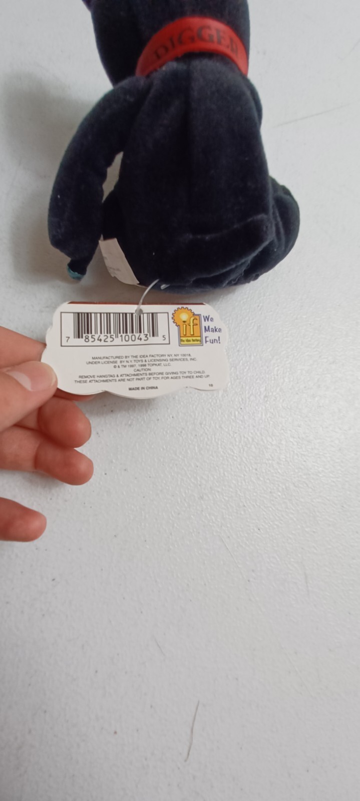 Meanies Series 2 DIGGER the Snottish Terrier Bean Bag Plush NEW 1998 NWT