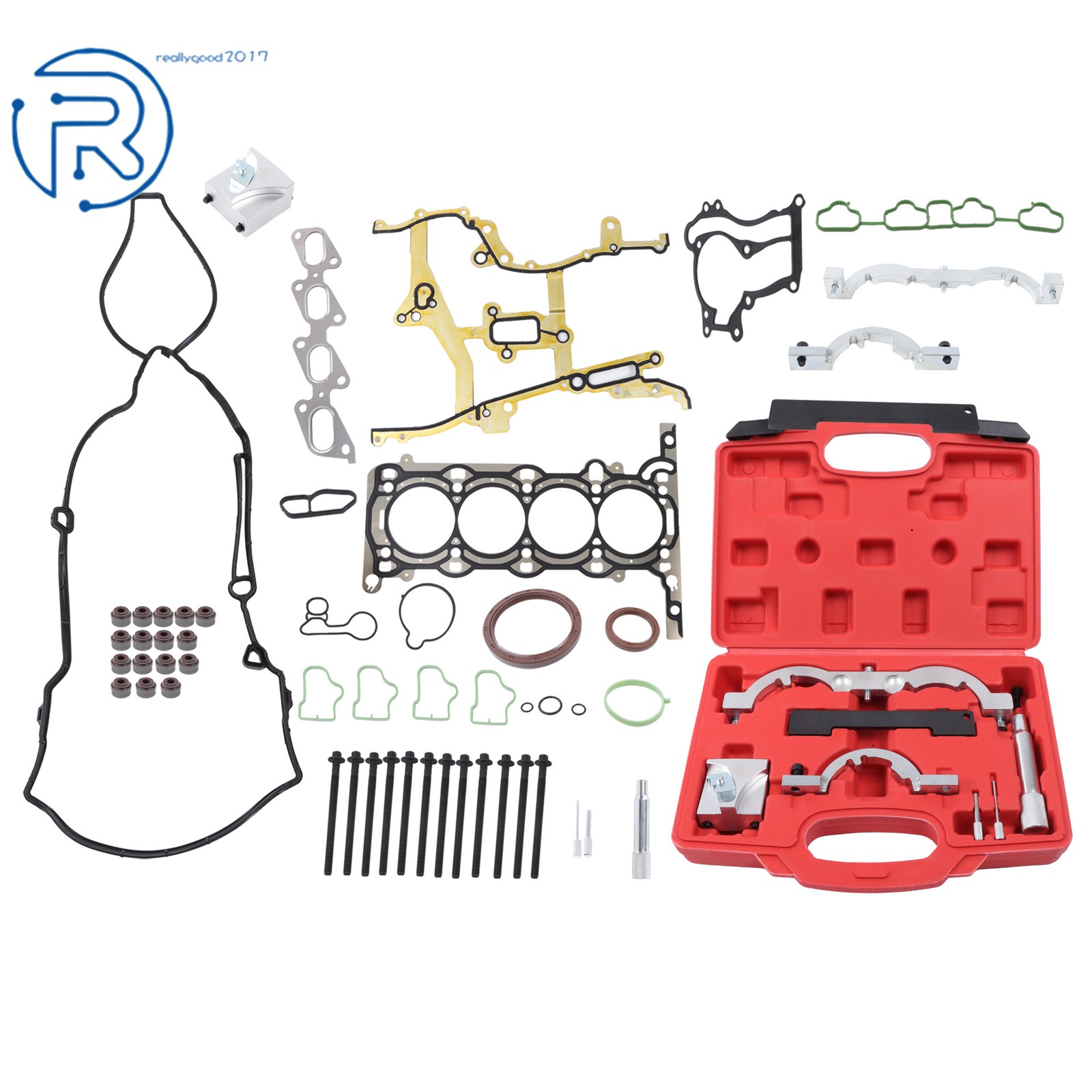 For Chevy Cruze Sonic 1.4L Turbo Timing Chain Locking Tool Kit + Head Gasket Set