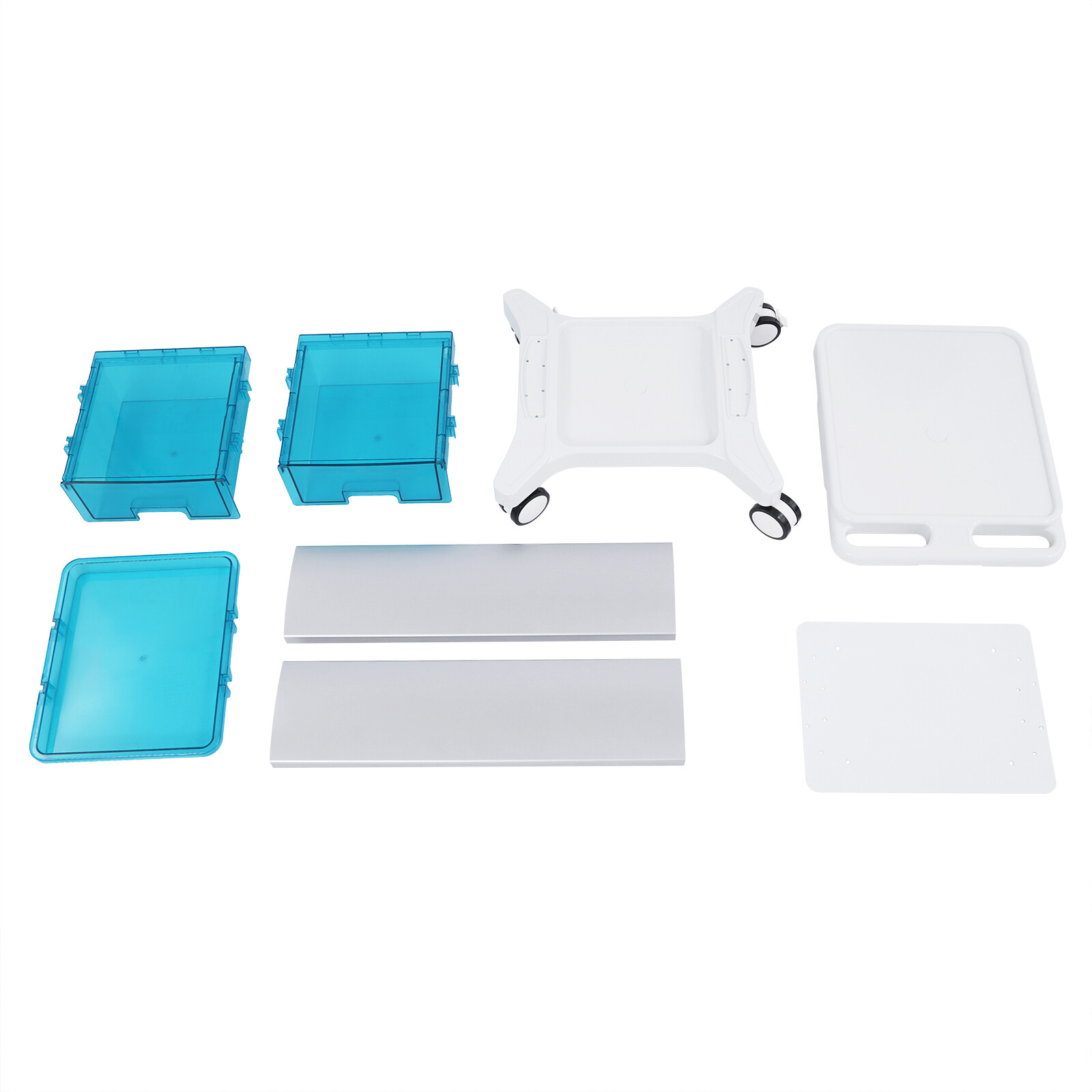 Medical Beauty Trolley Carts Mobile Cart Instrument With 3 Trays 360° wheels