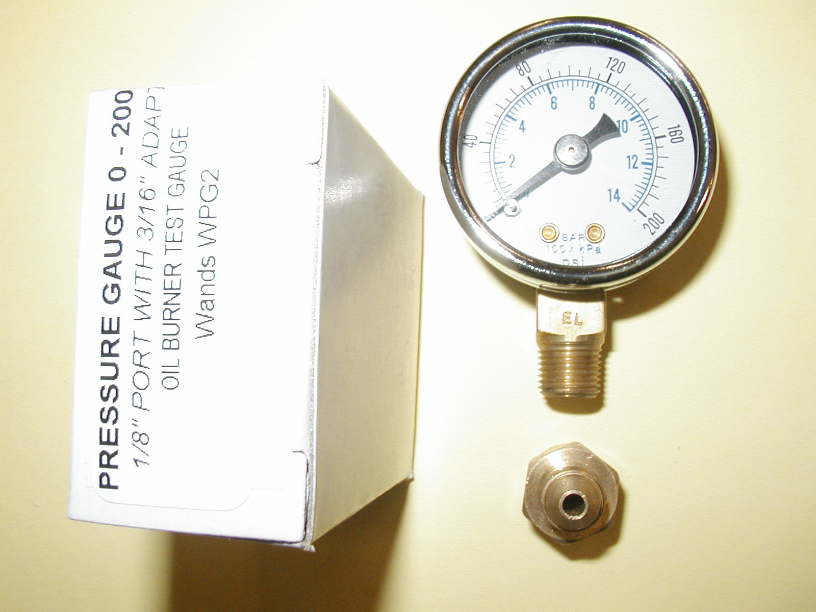 Pressure Test Gauge for Beckett, Suntec, Webster & Danfoss Oil Burner Pumps