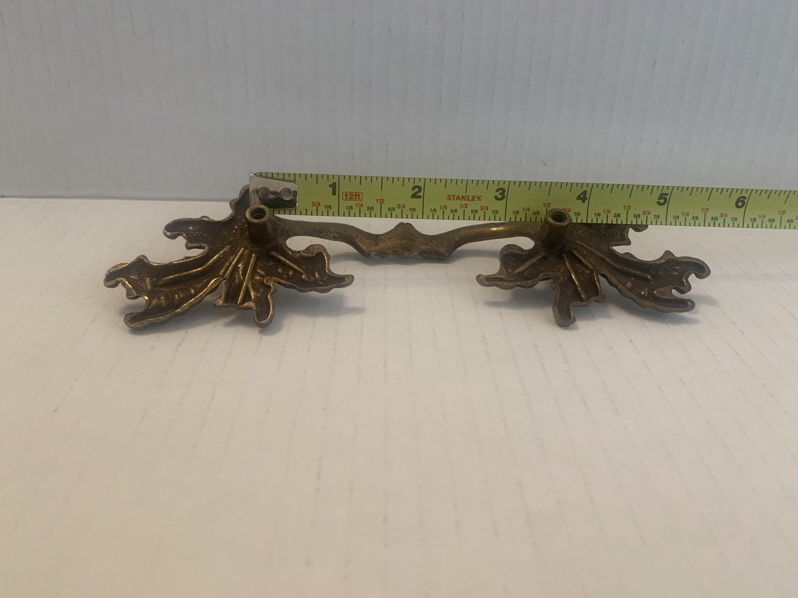 Vintage French Provincial Leaf Drawer Pull Handle No Screws