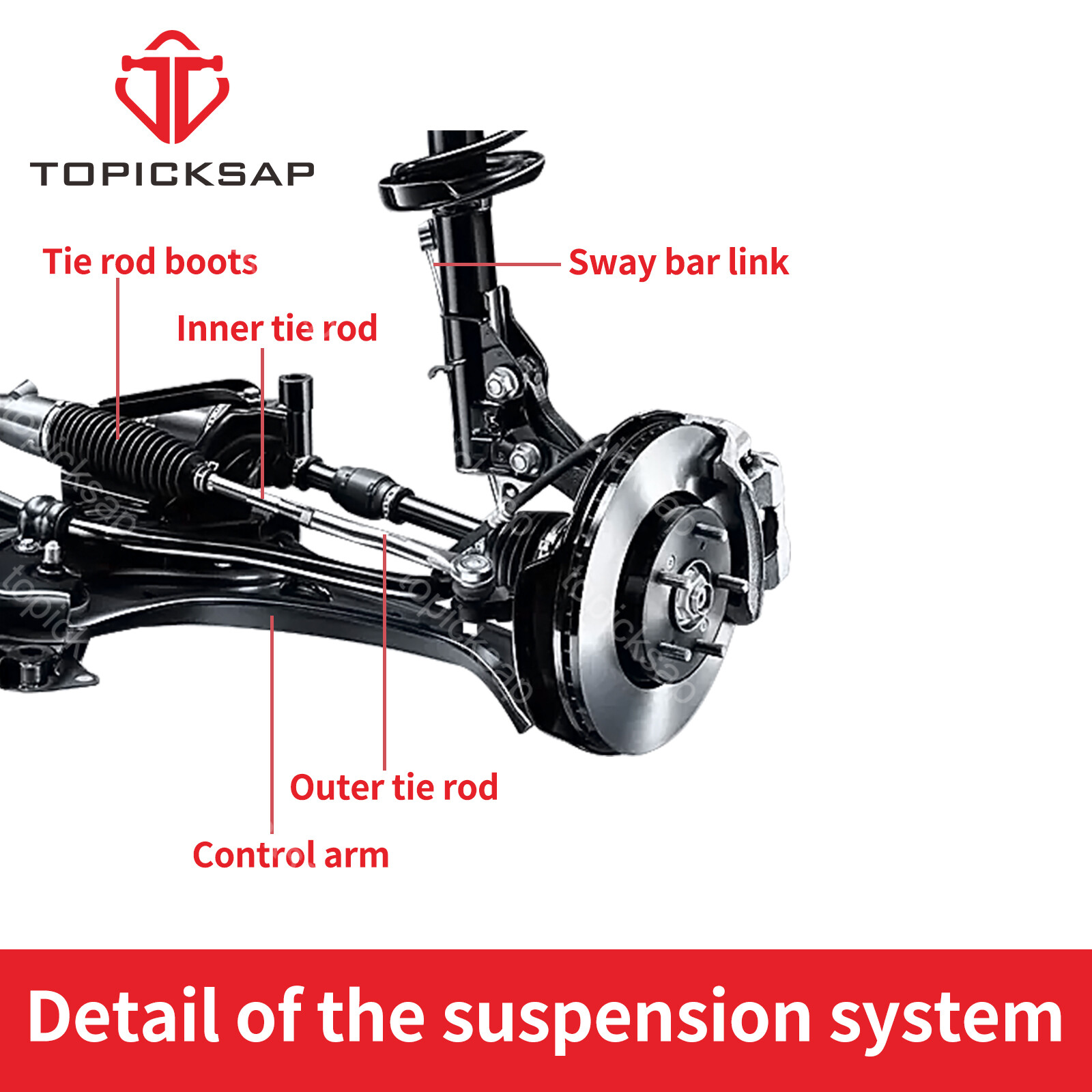 14Pcs Front Lower Control Arm Sway Bar Link Kit Fit 2006 - 2018 Toyota RAV4