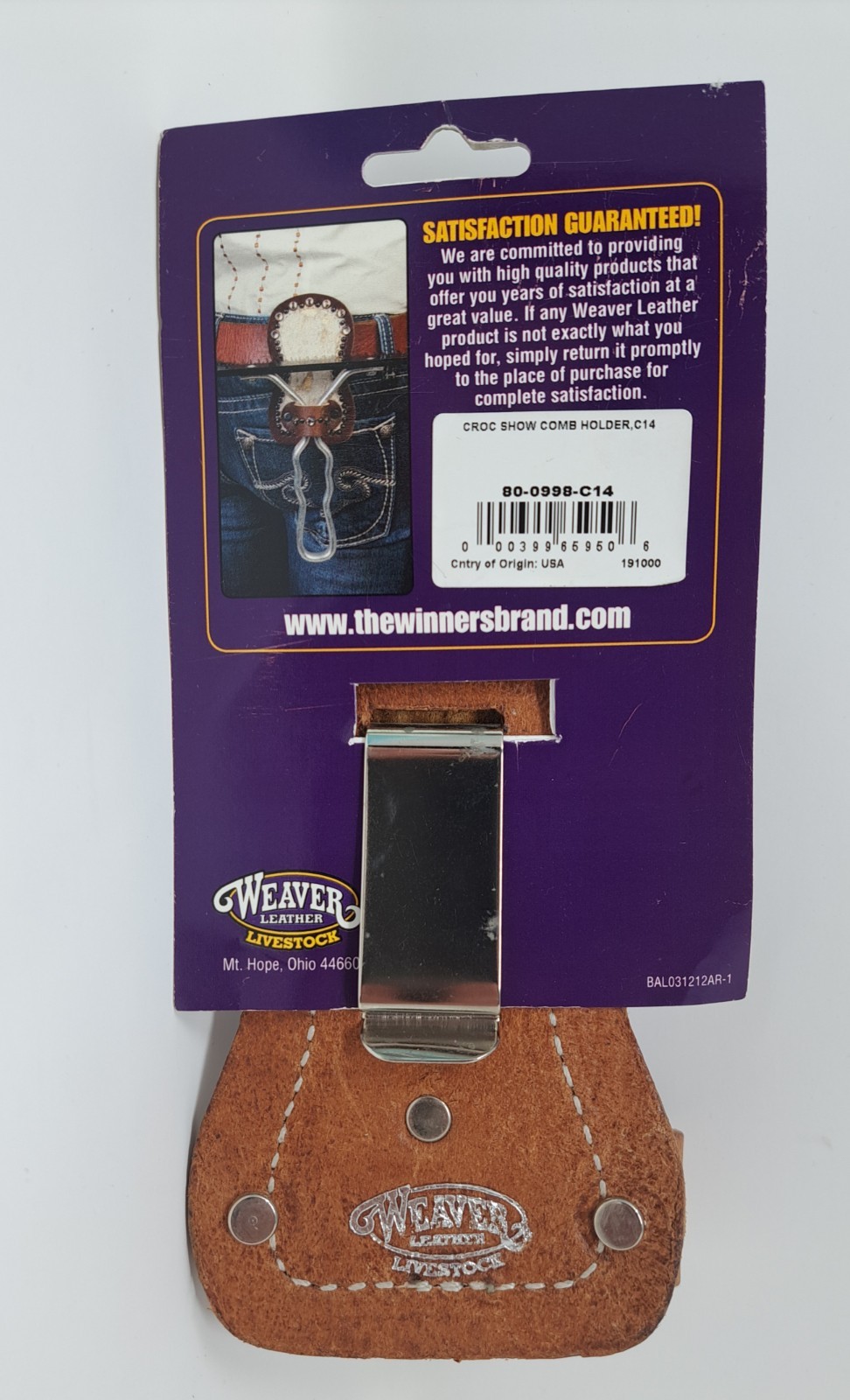 Weaver Leather Show Comb Holder Crocodile NIP BIN32