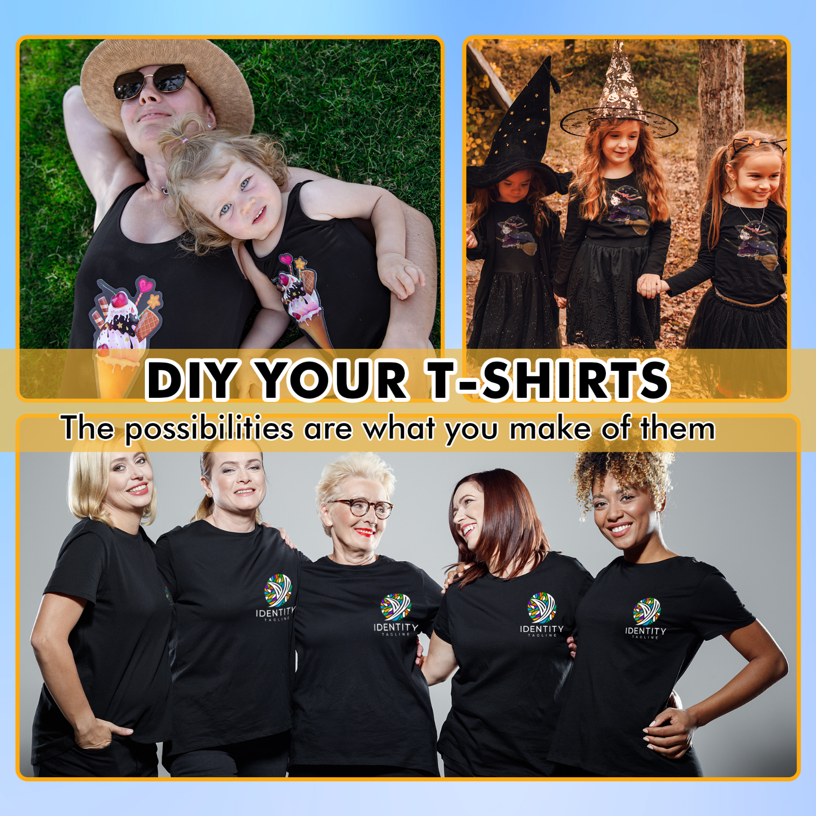 Inkjet Printable Dark Heat Transfer Paper for T-shirt 20 Sheets 8.5x11 Iron On