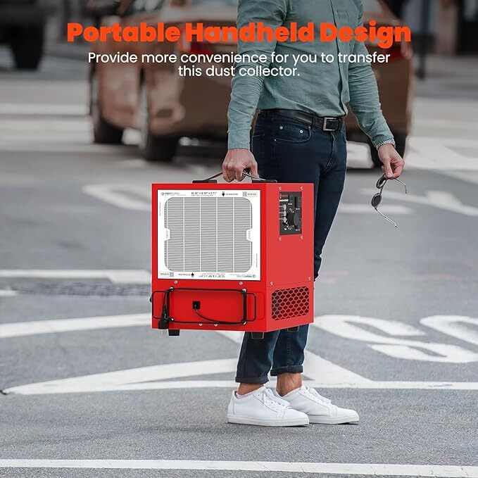 Abestorm Tabletop Dust Collector for Woodworking, Portable Double-sided Intake