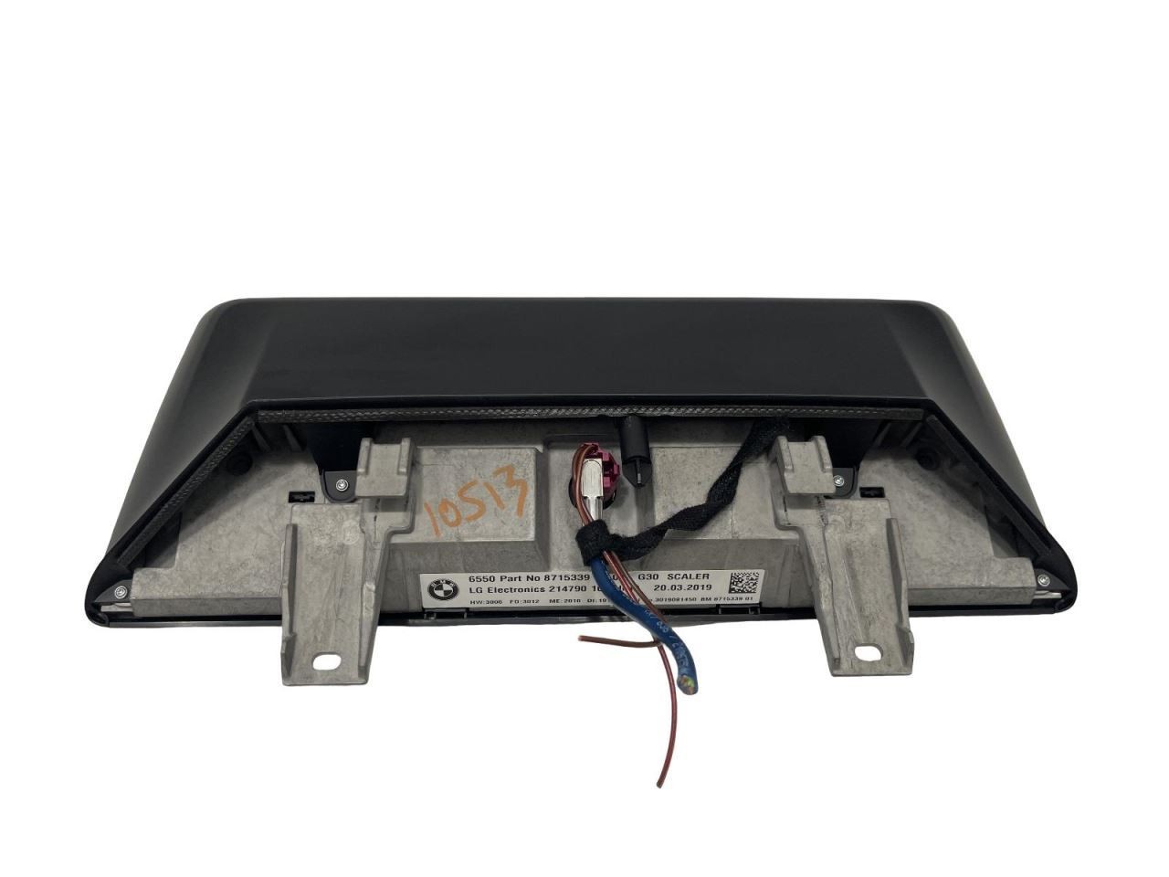 2019 BMW 530i Main Display 10.25" Screen Black